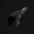 WEIGWORCH Black Metal Flashlight With Textured Grip And Durable Construction Design 3d model