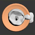 White Melted Candle On Copper Candlestick With Dripping Wax Against Dark Background