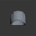 Blue And White Striped Cotton Baseball Cap Stylish Casual Fashionable Headwear Design