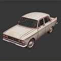 White Vintage Classic Sedan Car With Retro Design And Smooth Exterior