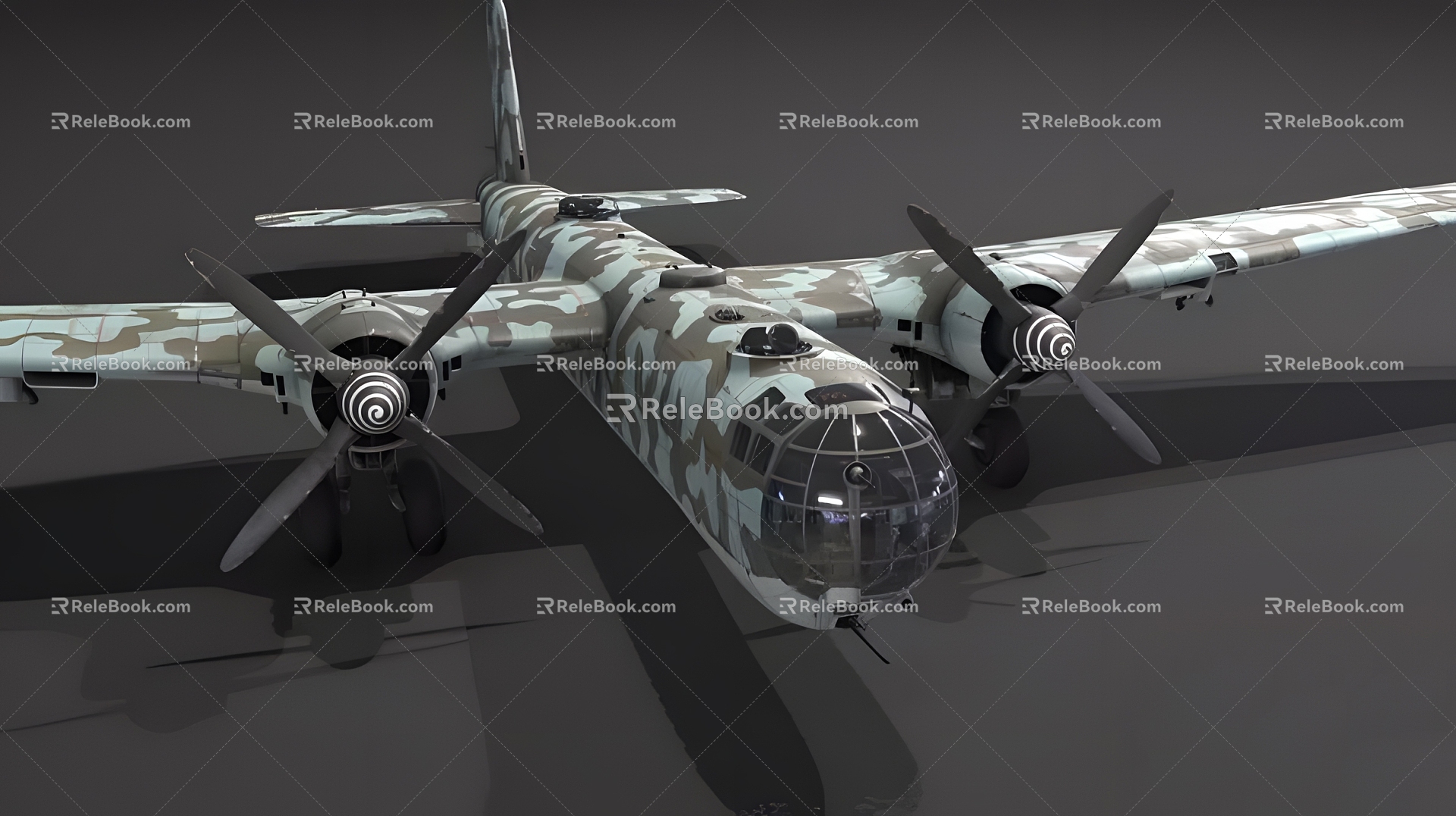 Realistic German World War II Aircraft Modern Realistic Aircraft Fighter German War World War II Bomber Military 3d model