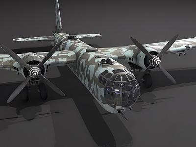 Realistic German World War II Aircraft Modern Realistic Aircraft Fighter German War World War II Bomber Military 3d model