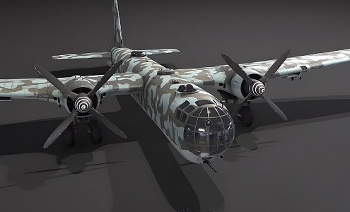 Realistic German World War II Aircraft Modern Realistic Aircraft Fighter German War World War II Bomber Military 3d model