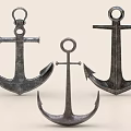 Industrial Equipment Metal Anchors With Three Different Designs And Metallic Structure