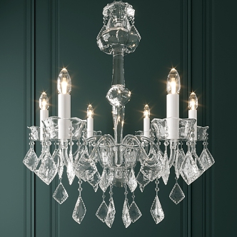 Crystal chandelier 3d model