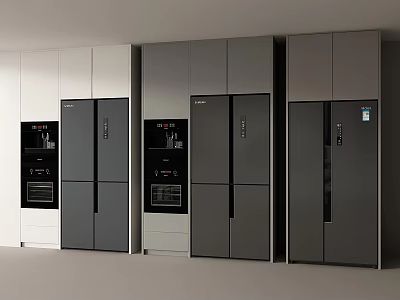 Modern Refrigerator Cross Door Refrigerator Double Door Refrigerator Four Door Refrigerator Steaming Oven 3d model