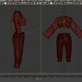 Traditional Themed Clothing Set With Dragon Design Mesh Sleeves And Colorful Pants