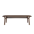 Modern Minimalist Brown Coffee Table With Smooth Surface And Four Legs 3d model