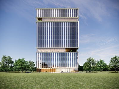 modern office building super high-rise office building high-rise office building 3d model