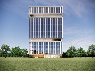 modern office building super high-rise office building high-rise office building 3d model