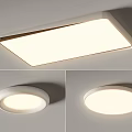Modern Ceiling Lights With Rectangular And Round Shapes For Indoor Lighting 3d model