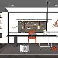 Modern Study Simple Study 3d model