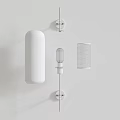 Modern Wall Lamp With Transparent Glass Shade And Golden Metal Warm Lighting On Dark Wall