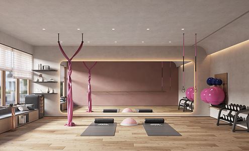 Modern Yoga Room 3d model