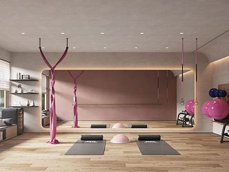 Modern Yoga Room 3d model