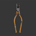 Worn Old Pliers With Black Jaws And Yellow Handles As Hardware Tool