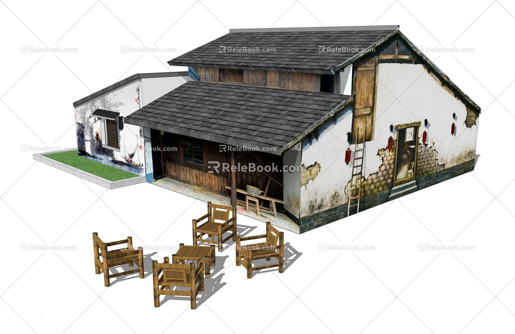 Chinese House Courtyard Ecological Farm 3d model