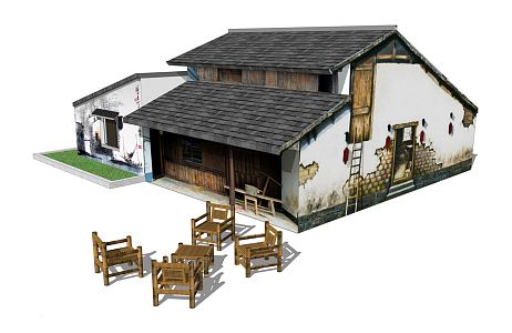 Chinese House Courtyard Ecological Farm 3d model