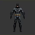 Man Wearing Batman Suit With Mask Muscular Body and Utility Belt