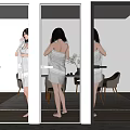 Modern Home Interior Glass Doors Featuring Different Textures And Frame Colors