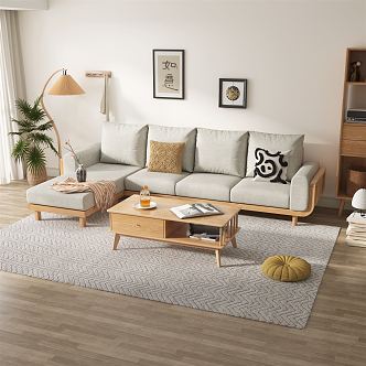 Nordic Corner Sofa 3d model