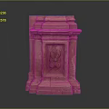 Classical Stone Carving Decorative Structure With Floral Pattern And Base Design 3d model