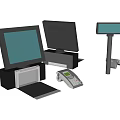 Cashier counter 3d model