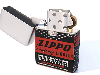 Zippo Windproof Lighter With Metal Case And Made In USA Design 3d model