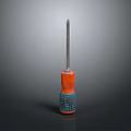 Professional Hardware Tool Screwdriver With Orange Handle And Metal Shaft Design