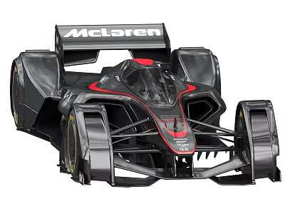 McLaren Futuristic Race Car With Streamlined Body Structure Large Wheels And Aerodynamic Design 3d model