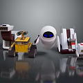 Robot Characters And Mechanical Creatures With Different Shapes And Structures In 3D Rendering 3d model