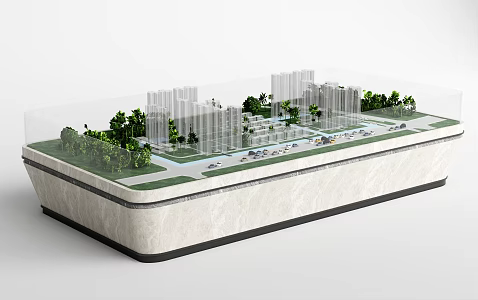 Modern sales office sand table 3d model