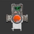 Precision Optical Equipment With Red Lens Green Digital Display And White Mechanical Components