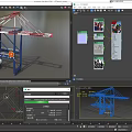 Crane tower crane tower crane wharf crane port crane wharf crane low face number low model simple model game video level super realistic 3d model