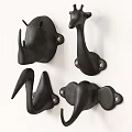Modern Black Wall Hooks With Stylish Design For Home Decor And Organization
