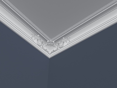 European line corner line gypsum line skirting cornice ceiling corner sketch component model