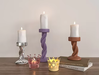 Nordic Candlestick Lamp 3d model