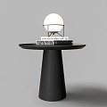 Modern round several-sided spherical table lamp 3d model