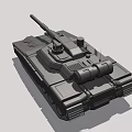 Modern Black Military Tank Design With Main Gun Tracks And Armor