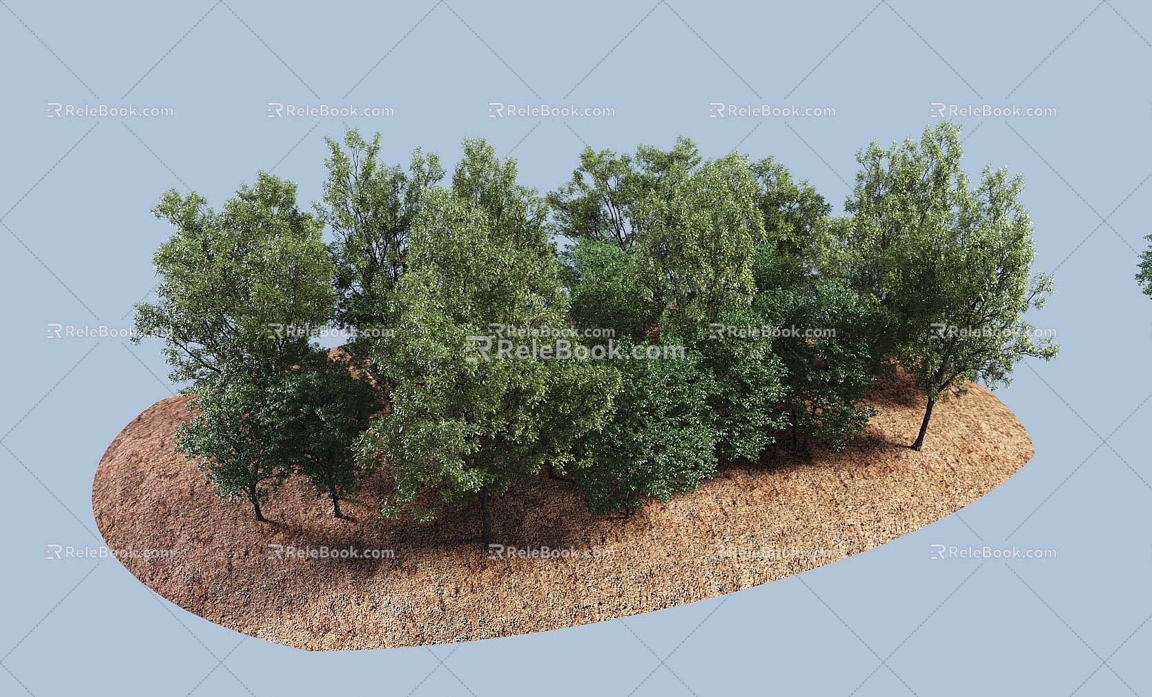 Modern Trees Trees Forest Group Trees Garden Landscape Trees 3d model