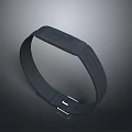 Black Simple Fabric Wristband With Strap Design For Daily Casual Clothing Accessory
