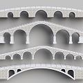 Landscape Arch Bridge Courtyard Bridge Chinese Style Stone Arch Bridge Landscape Stone Bridge Five Arch Bridge Modern Stone Bridge Stone Arch Bridge Large Arch Bridge 3d model