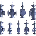 Pipeline valve regulating valve pneumatic valve control valve industrial hardware components 3d model