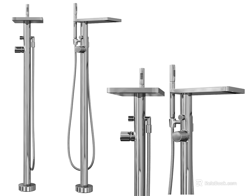 Modern Stainless Steel Faucet Designs for Kitchen and Bathroom Decor 3d model 