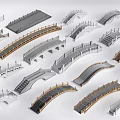 Chinese Style Stone Bridge Stone Arch Bridge Landscape Bridge Small Bridge 3d model