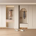 Modern Elegant Shoe Cabinet Interior Design With Storage Shelves And Decor Items