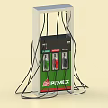 Primex Industrial Fuel Dispenser With Green Red Nozzles And Multiple Hoses