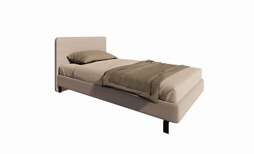 Modern Single Bed 3d model