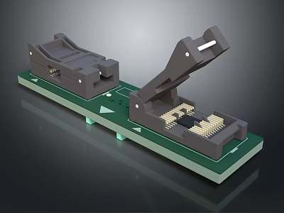 Detailed Switch Panel Design Featuring Internal Circuit Board And Electronic Components 3d model