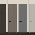 Modern Hinged Doors In Various Colors And Wood Grain Finishes On